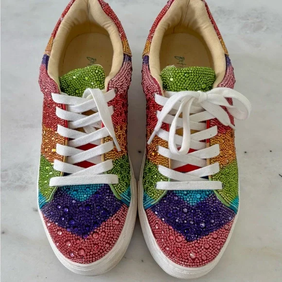 Betsey Johnson Crystal-Embellished Women's Sneakers 9 - Picture 6 of 7